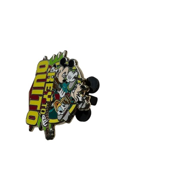 Vintage Disney Adventures Pin Key to Quito Mickey Mouse Goofy Donald Duck - Picture 3 of 8